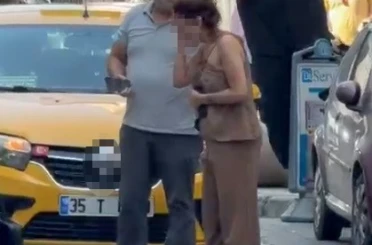 İzmir’de taksici ile vatandaş arasındaki ’güzergah’ kavgası kamerada 