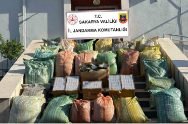 Jandarmadan 1 tonluk tütün operasyonu: 2 gözaltı 
