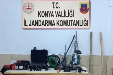 Kaçak kazı yapan 8 kişi yakalandı