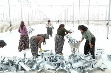 Kadınlar çalışacakları serayı kendileri yapmaya başladı
