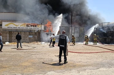 Kahramanmaraş’ta iş yeri yangını 