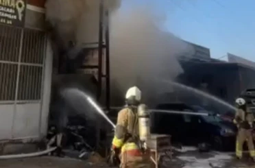 Kahramanmaraş’ta iş yeri yangını