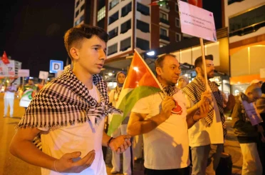 Kahramanmaraş’ta vatandaşlardan Filistin’e destek gösterisi 
