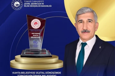 Kahta Belediyesi’ne Dijital Belediyecilikte "Başarı Ödülü" verildi 