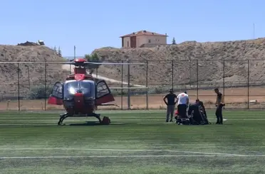 Kalp krizi geçiren 58 yaşındaki hasta hava ambulansıyla Malatya’ya sevk edildi
