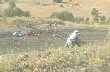 Kamyonet şarampole yuvarlandı: 4 yaralı 