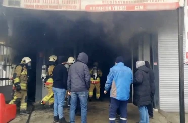 Kapalı dükkandan çıkan dumanı fark etti, sanayi çarşısını kurtardı 
