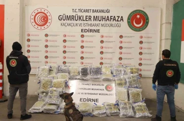 Kapıkule’de 144 kilo esrar ele geçirildi 