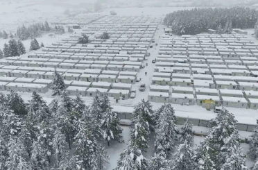 Kar kalınlığının 1 metreyi bulduğu Doğanşehir havadan görüntülendi 