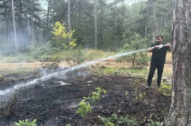 Karabük’te örtü yangını büyümeden söndürüldü 