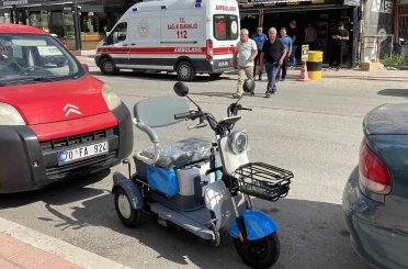 Karaman’da bir kişi yeni aldığı üç tekerlekli bisikletle kaza yaparak yaralandı
