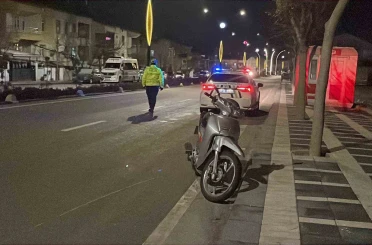 Karaman’da devrilen motosikletin sürücüsü yaralandı 