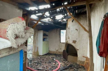 Karaman’da müştemilatta çıkan yangın eve sıçramadan söndürüldü 