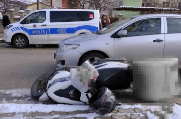 Karaman’da otomobille motokurye çarpıştı: 1 yaralı 