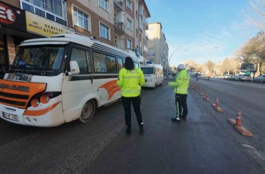 Karaman’da toplu ulaşım araçları denetlendi 
