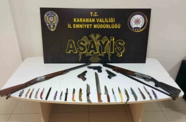 Karaman’da uyuşturucu ve silahlar ele geçirildi: 13 kişi tutuklandı