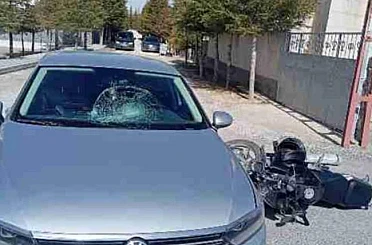 Karapınar'da otomobille motosikletin çarpışmasıyla 1 kişi yaralandı