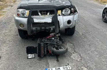 Karapınar’da pikap ile motosiklet çarpıştı: 1 yaralı

