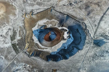 Karla kaplanan Meke Gölü ortaya çıkan manzarasıyla hayran bıraktı