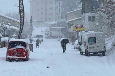 Karlıova’da kar yağışı başladı 