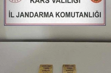 Kars’ta 2 kilo külçe altın ele geçirildi