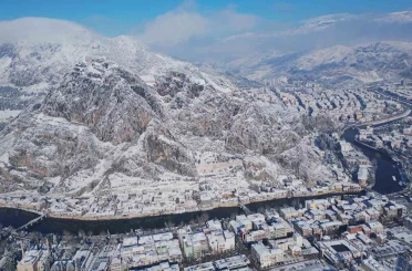Kartpostal şehir Amasya beyaza büründü 