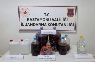 Kastamonu’da sahte içki operasyonu: 1 gözaltı