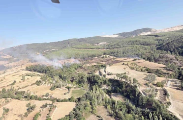 Kavaklıdere-Bozdoğan sınırındaki yangını kısa sürede söndürüldü 