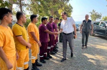Kaymakam Topsakaloğlu, ilk müdahale ekibinde incelemelerde bulundu 