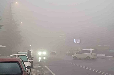 Kayseri’de sis görüş mesafesini düşürdü 