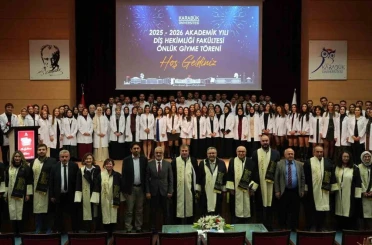 KBÜ’de diş hekimliği öğrencileri beyaz önlüklerini giydi 