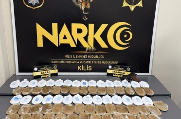 Kilis’te 17 kilo 105 gram takoz esrar ele geçirildi, 1 kişi tutuklandı 