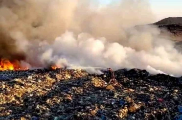 Kilis’te çöplük alanda çıkan yangın kısa sürede kontrol altına alındı 