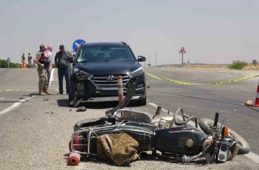Kilis’te otomobil ile çarpışan motosikletin sürücüsü hayatını kaybetti 