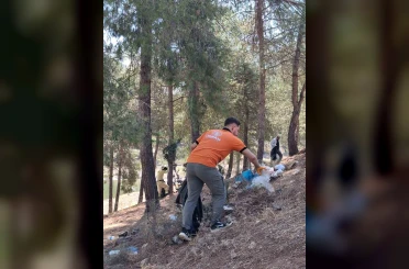 Kilis’te Tahtaköprü Barajı çevresinde temizlik çalışması yapıldı 