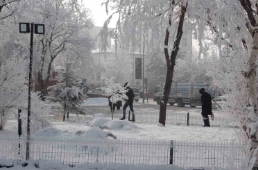 Kırağı sonrası görsel şölen oluştu 