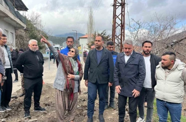 Kıratlı, heyelan bölgesinde incelemelerde bulundu 