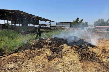 Kırıkhan’da samanlık yangını 