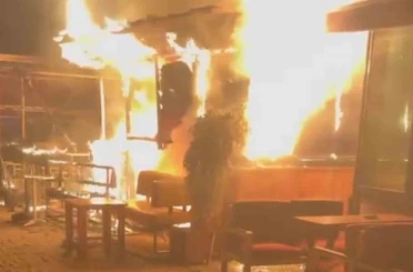 Kırıkkale’de iş yeri alev alev yandı 