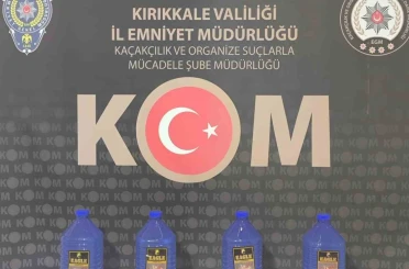 Kırıkkale’de kargo paketinde 20 litre etil alkol ele geçirildi 