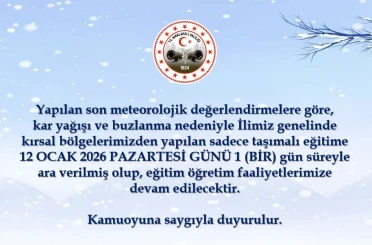 Kırklareli’nde taşımalı eğitime 1 gün ara 