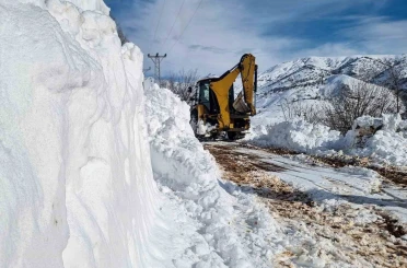 Kırsal mahallelerde karla mücadele devam ediyor 