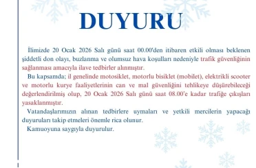 Kırşehir’de motokuryelerin trafiğe çıkışına kısıtlama getirildi 