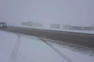 Kızıldağ’da kar etkili oldu 