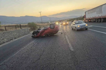 Kontrolden çıkan otomobil devrildi: 1 yaralı 