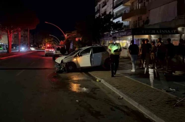 Kontrolden çıkan otomobil ortalığı savaş alanına çevirdi 