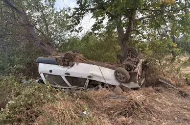 Kontrolden çıkan otomobil şarampole yuvarlandı: 8 yaralı
