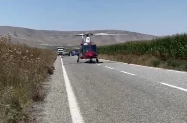 Konya'da aile içi silahlı saldırı yaşandı: Yaralıya helikopter ambulans yetişti