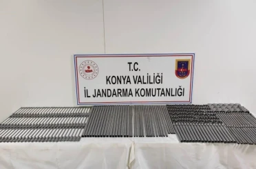 Konya'da çok sayıda silah parçası ele geçirildi