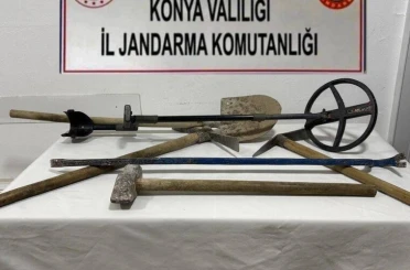 Konya’da define kazısı yapan 10 kişi yakalandı